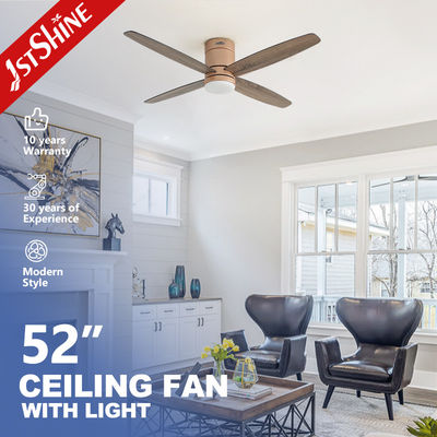 Buon prezzo Ventilatore di soffitto a LED a 4 lame di MDF a basso profilo con controllo intelligente e CCT 3000K/4500K/6000K in linea