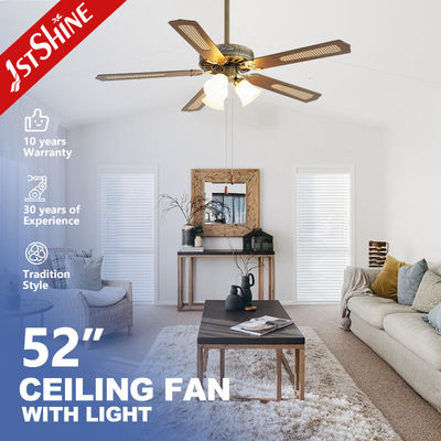 raffreddamento 1stshine Ventilatore di soffitto con 3 luci 52 pollici telecomando AC Motore 5 lame MDF 2-