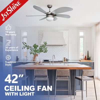 Buon prezzo Simple Home 6 lame MDF Colore argento Ventilatore di soffitto con telecomando e motore AC/DC in linea