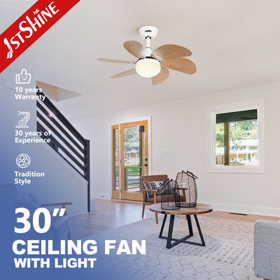 Ventilatore di soffitto 110-240V con motore a corrente continua e telecomando in lame di legno MDF moderne 3000K