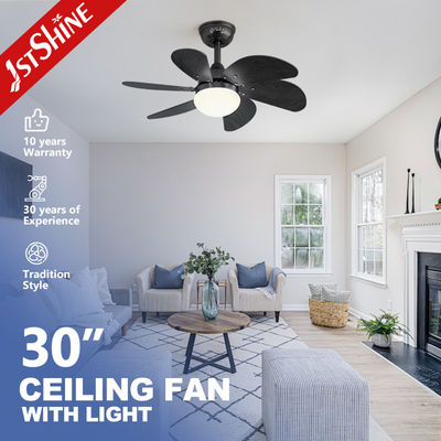 Nero E27 Moderno ventilatore di soffitto a LED a bassa tensione Decorativo del soggiorno