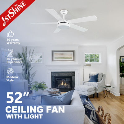 1stshine Ventilatore di soffitto decorativo con funzione Smart Home e luce LED 5 lame MDF