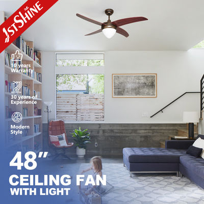 Ventilatore elettrico da soffitto di lusso da 48 pollici con sorgente di luce a LED e stile di design moderno
