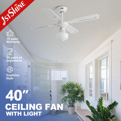 Ventilatore di soffitto decorativo tradizionale a 4 lame di MDF con catena di trazione