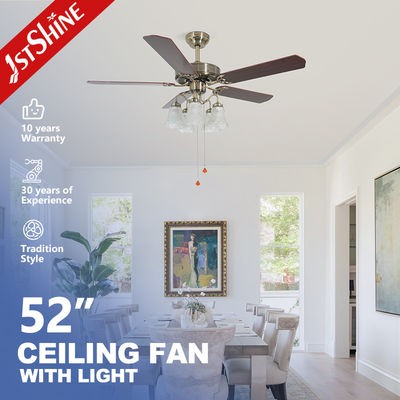 Ventilatore di soffitto a catena di trazione con 5 lame di compensato