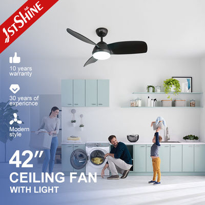 Buon prezzo Motore di rame puro ventilatore di soffitto a LED da 42 pollici con lame ABS nere e corpo in metallo e plastica in linea
