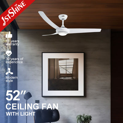 Ventilatore da soffitto calmo dell'ABS moderno bianco, ventilatore da soffitto di CC LED con telecomando