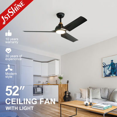 Certificato ETL 1stshine Ventilatore di soffitto a LED in colore nero con materiale ABS in metallo remoto