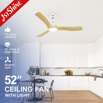 1stshine Ventilatore di soffitto LED a motore reversibile con materiale del corpo della lampada ABS in metallo e 3 lame