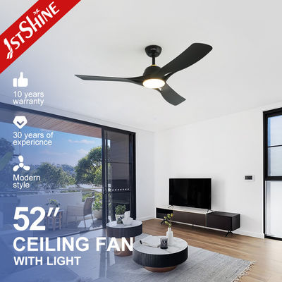 110-240v/50-60Hz ABS Ventilatore di soffitto a lame nere con telecomando e illuminazione dimmabile