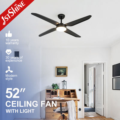 Ventilatore di soffitto interno moderno da 52 pollici 5 velocità silenzioso motore a corrente continua reversibile con luce