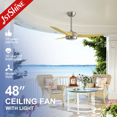 Ventilatore di soffitto a LED decorativo per interni con luce a 3 colori e motore DC