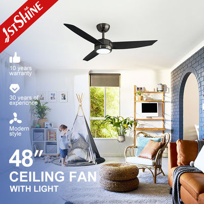 Ventilatore di soffitto a LED a controllo intelligente per piccoli spazi in ufficio 48 pollici luce brillante