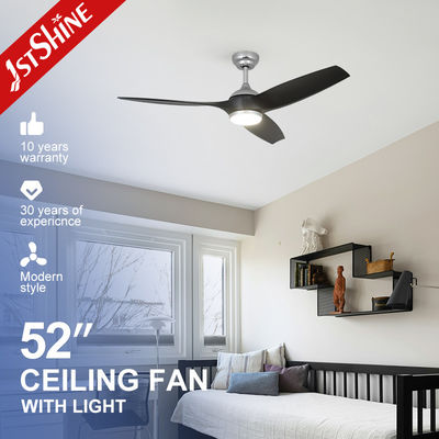 Buon prezzo Moderno 52 pollici nero lame ABS alto volume di aria Ventilatore di soffitto remoto con sorgente di luce LED in linea