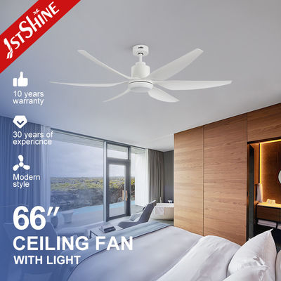 Buon prezzo Temperatura del colore 3000k Ventilatore di soffitto a LED da 66 pollici con luce attenuabile e lame ABS bianche in linea