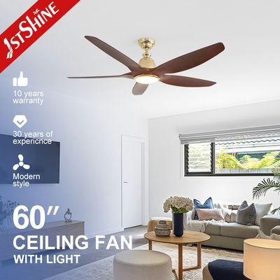 60 pollici / OEM DC rame puro Tre colori LED Dimmable Ventilatore di soffitto sospeso per grandi spazi