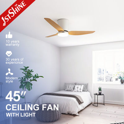 45 pollici di plastica lampadina ventilatore flush montaggio 3 lame dimmabile luce a LED