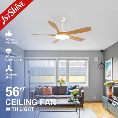 Moderno design 5 lame ABS LED ventilatore di soffitto con motore silenzioso e certificazione ROHS