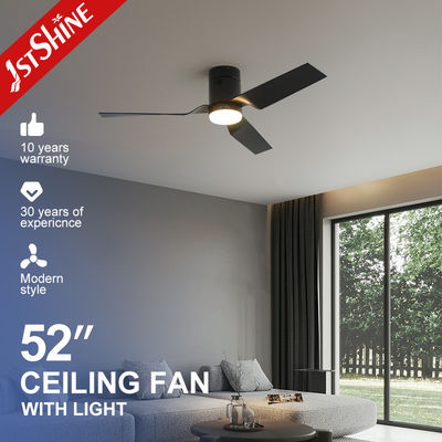 Profil basso 52 pollici Smart Led soffitto ventilatore flush montaggio 3 Abs lame con altoparlante