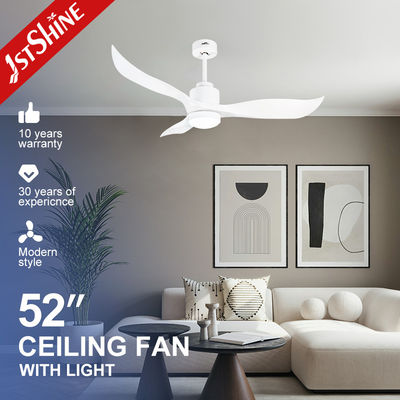 Moderno design 220V lussuoso bianco lame ABS controllo remoto LED ventilatore di soffitto prestazioni