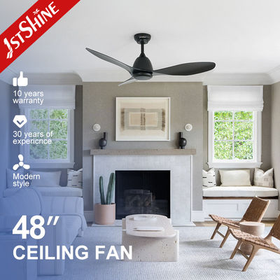 Ventilatore di soffitto ABS nero con lame 3*ABS 6 velocità del vento regolabile e telecomando