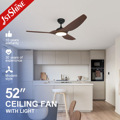 Ventilatore di soffitto a LED con 3 colori a LED luce scuro legno grano lame ABS controllo remoto intelligente