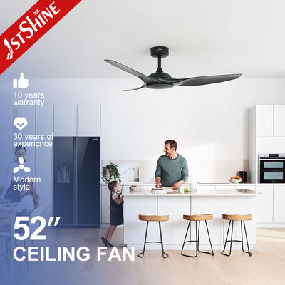 Disegno semplice 6 velocità telecomando Ventilatore di soffitto nero senza luce 1stshine OEM