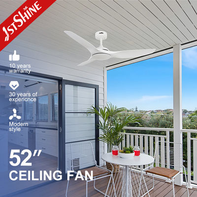 Buon prezzo Ventilatore di soffitto a controllo remoto intelligente da 52 pollici lame di plastica bianca per la casa moderna intelligente in linea
