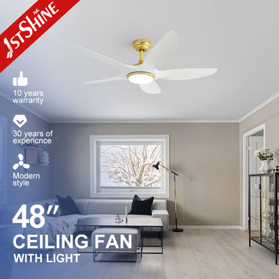 5 Ventilatore di soffitto a lame di plastica con luce a led dimmabile Bianco Nero Motore a corrente continua a basso rumore