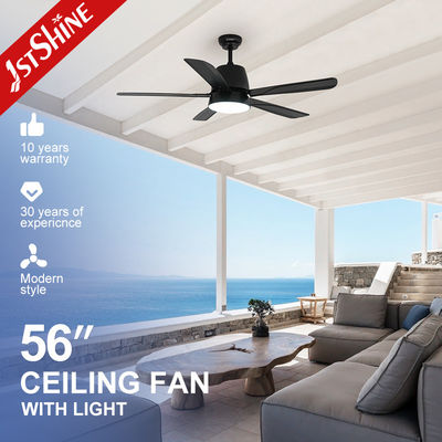 Ventilatore di soffitto a LED a 5 lame ABS con telecomando di luce e controllo a parete