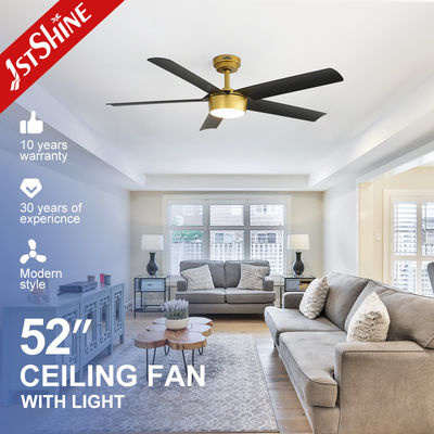 Ventilatore di soffitto a motore a corrente continua da 52 pollici Ventilatore a bassa potenza decorativo moderno con telecomando e 10-