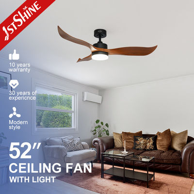 Ventilatore di soffitto decorativo in plastica a 5 velocità a controllo remoto con luce a LED da 18 W