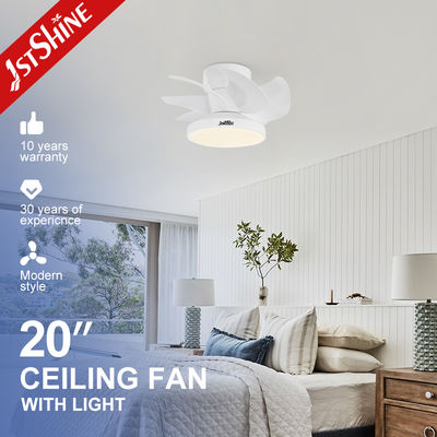 Ventilatore di soffitto a LED bianco da 20 pollici con 7 lame ABS e motore da 10 anni