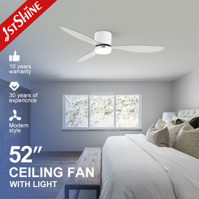 52 pollici ventilatore di soffitto a vento naturale a LED con controllo remoto risparmio di spazio lame bianche ABS