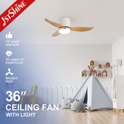 Corpo della lampada in metallo Ventilatore di soffitto a LED da 36 pollici con telecomando e illuminazione a 3 colori
