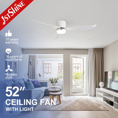 Ventilatore di soffitto a LED da 52 pollici con impostazione dell'orario e lamelle ABS di controllo intelligente montate a filo