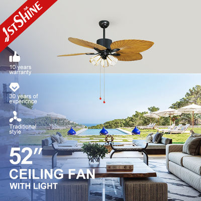 Funzionalità del soggiorno Disegno decorativo 52 pollici ABS lame Ventilatore di soffitto con luce