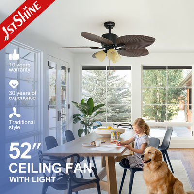 3000K Temperatura di colore Ventilatore di soffitto con luce 1stshine Hotel Fancy Pull Chain Control
