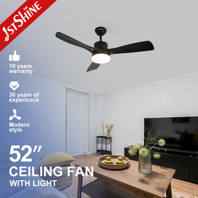 Ventilatore di soffitto a LED a motore continuo con interruttore di illuminazione a LED a distanza e nero WIFI