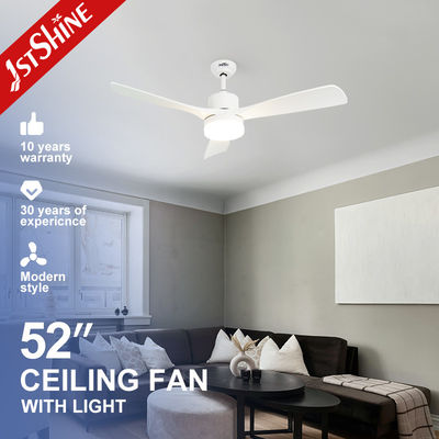 Home Office Ventilatore di soffitto a LED con luce dimmabile e controlli remoti Lame ABS bianche