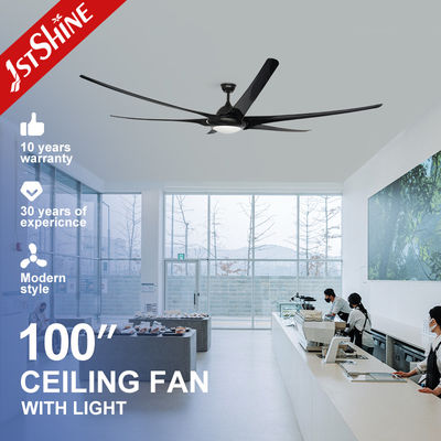 Controllo remoto Ventilatore di soffitto da 100 pollici con luci e alloggiamento ABS nero Risparmio energetico