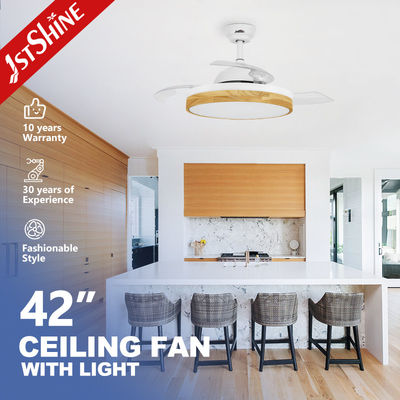 Elegante candelabro da 42 pollici con ventilatore di soffitto a lame nascoste con compatibilità 2- e dimmer