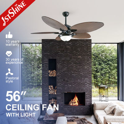 Buon prezzo Ventilatore da soffitto da 56 pollici decorativo con luce e telecomando in stile tradizionale in linea