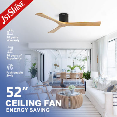 Ventilatore di soffitto con lame di legno residenziale con montaggio a scarico da 52 pollici e telecomando