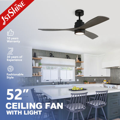 Controllo remoto intelligente Legno lame soffitto ventola luce con 6 velocità e DC motore di rame