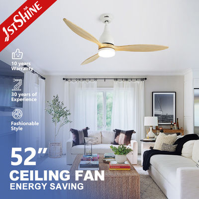 Ventilatore di soffitto a LED in legno con telecomando 3 velocità regolabile e motore AC in rame puro