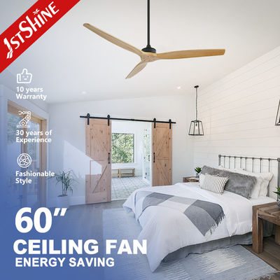 60 pollici lame di legno DC silenzioso motore Smart remoto ventilatore di soffitto per la circolazione dell'aria