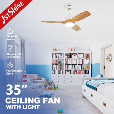 Ventilatore di soffitto a lame di legno massello da 35 pollici con motore di luce a LED DC di rame puro