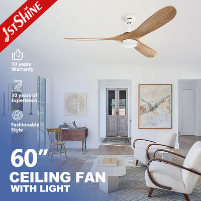 Ventilatore di soffitto da 60 pollici con lama di legno e luce dimmabile Bldc Motore risparmio energetico