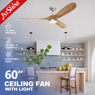 Buon prezzo 60 pollici Led soffitto ventilatore lampada candelabro Combo illuminazione Massello Legno Lama in linea